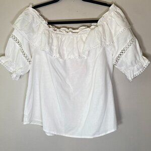 NWT Umgee Off the Shoulder White Blouse